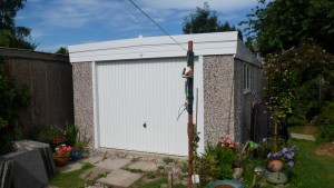 White Rose Buildings | Old Shed Removed & Replaced with Pent PVC Garage Pent Roof PVC After