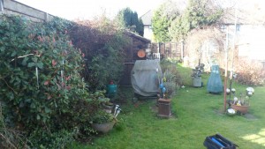 White Rose Buildings | Old Shed Removed & Replaced with Pent PVC Garage Pent Roof PVC Before