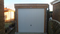 Pent prefab garage