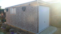 Pent prefab garage