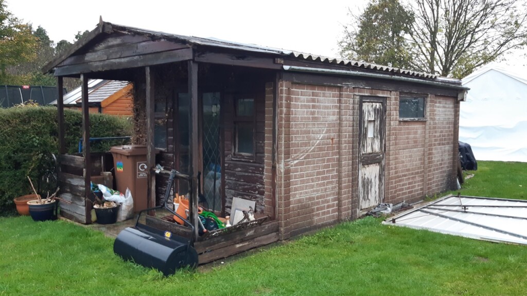 White Rose Buildings | Refurbishment to sectional brick effect garage Concrete garage prices
