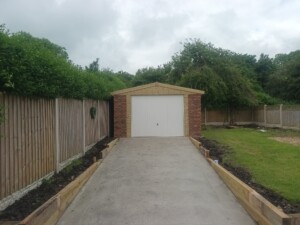 White Rose Buildings | Garden Transformation with Apex Concrete Garage Concrete Garages