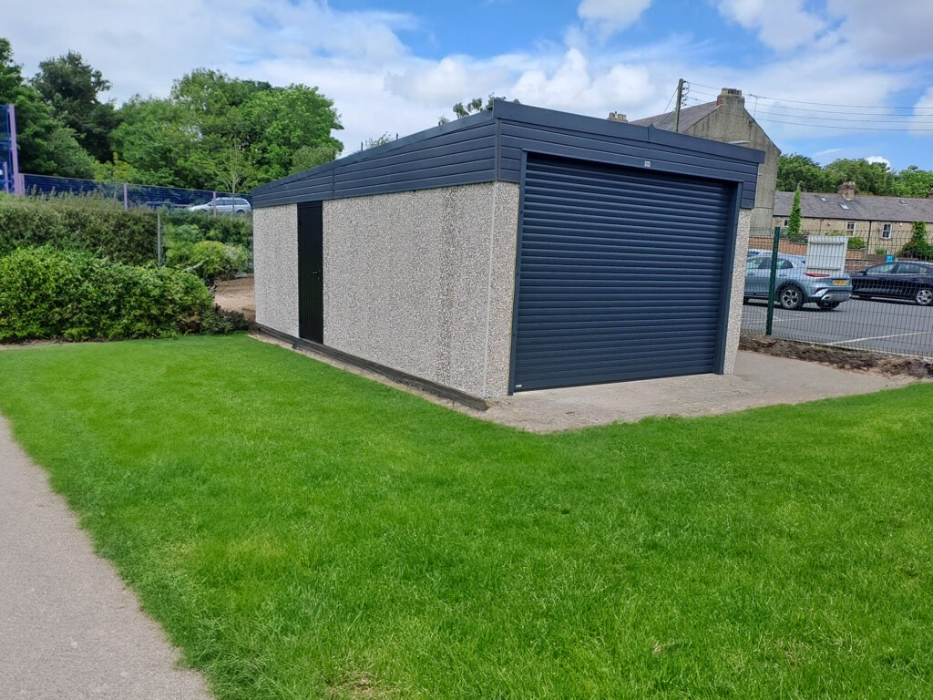 White Rose Buildings | Concrete Garage replacement for Cricket Club Knight Concrete Garage