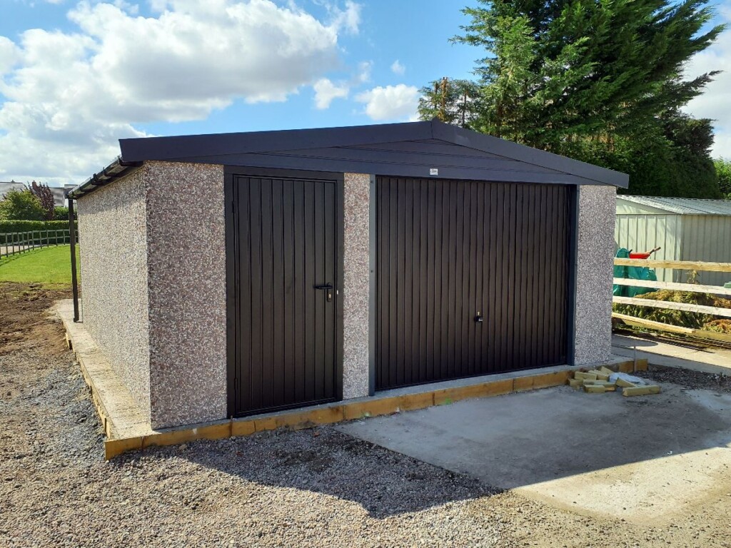 White Rose Buildings | Apex Graphite Concrete Garage Apex Graphite Concrete Garage