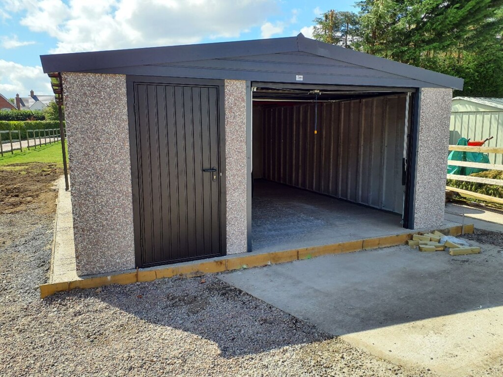 White Rose Buildings | Apex Graphite Concrete Garage Apex Graphite Concrete Garage
