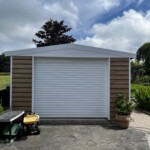 White Rose Buildings | New Insulated Garage with Shadow plank Turner Oak malt finish